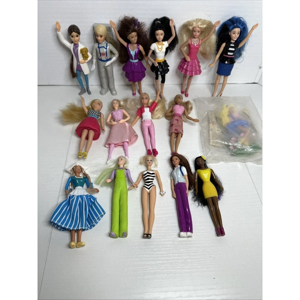 McDonald's Mattel Barbie Happy Meal Doll Toys Lot Of 16 Dolls Various Years